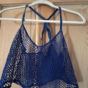 Victoria's Secret Navy Crochet Top